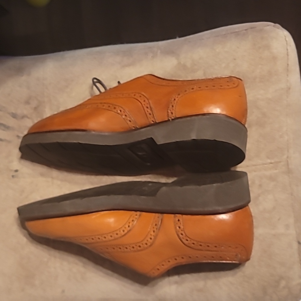 VINTAGE FRENCH SHRINER ST. LOUIS LEATHER DRESS SHOES Size 7m - Picture 5 of 8
